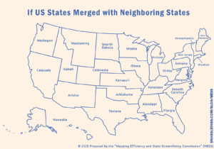 Map of merged US states